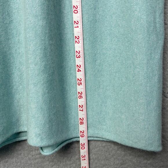Bianco & Blue Wool Cashmere Sweater Tunic Mint SZ XL Quiet Luxury Designer - Picture 5 of 8